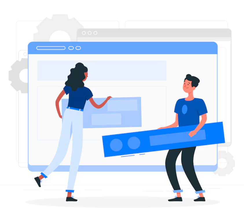 Illustration de création de site web